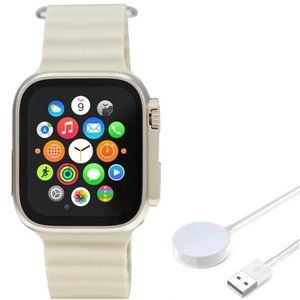 45mm Women Men's Sport Blood Oxygen Heart Rate Blood Pressure Smart Watch Gray